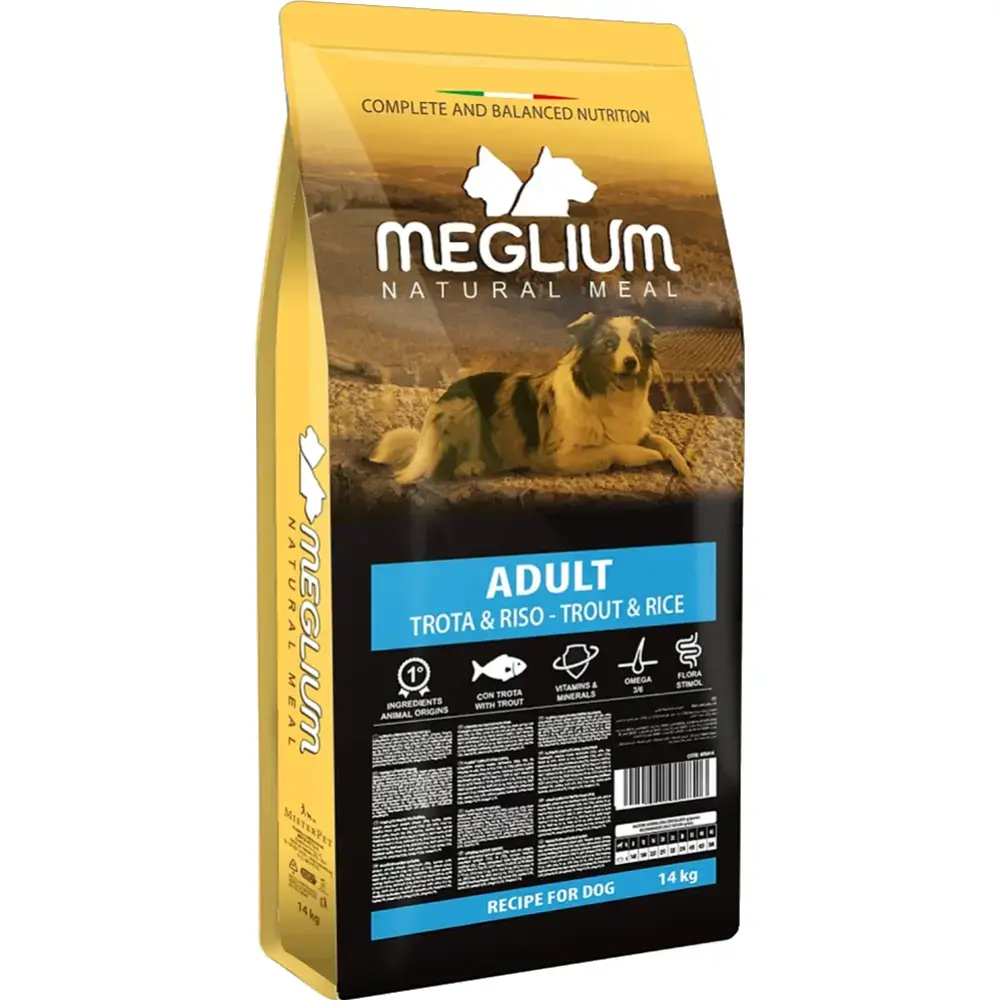 Meglium Dog Adult Trout & Rice, ������/���, 14 ��