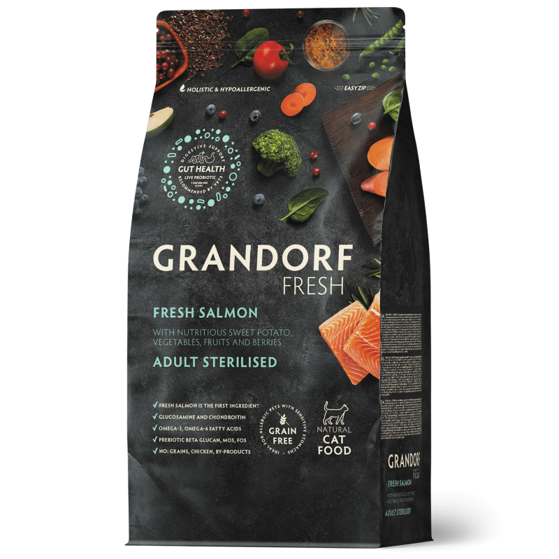Grandorf Fresh Cat Sterilised Salmon Sweet Potato - ����������� ����� ���� ��� ��������������� ��� ������� �����, � ������� � �������