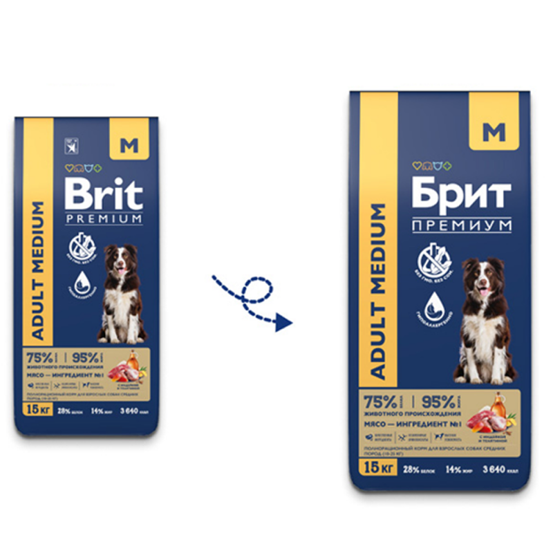 Brit Premium ���� ����� ��� �������� ����� ������� ����� � �������� � ��������� Dog Adult Medium