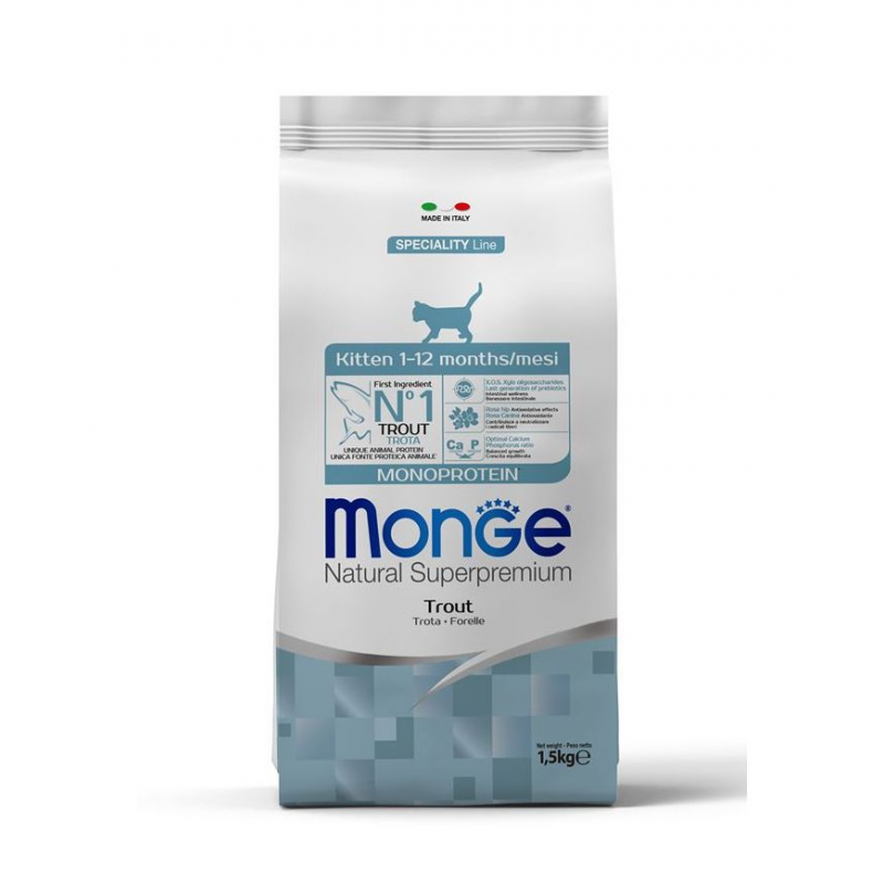 Monge Cat Monoprotein Kitten Trout ��������������� ���� ��� ����� � ���������� �����, � �������