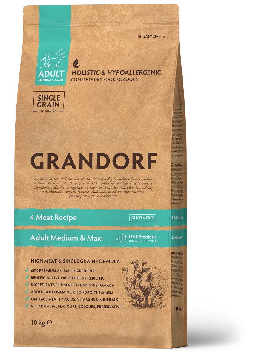 Grandorf Probiotics 4 Meat Adult Medium and Maxi Breeds