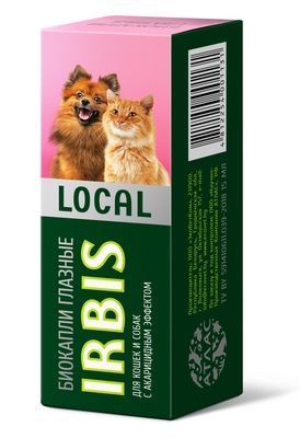 Биокапли глазные IRBIS LOCAL для кошек и собак