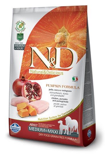 Farmina N&D GF Pumpkin Adult Medium & Maxi Chicken & Pomegranate