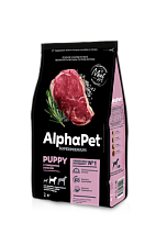 AlphaPet для щенков средних пород (говядина/рис)