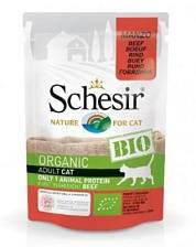 Schesir Bio Паучи для кошек (Говядина)