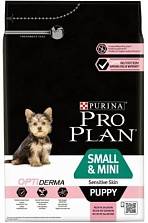 Pro Plan Puppy Small & Mini Sensitive Derma (Лосось, рис)