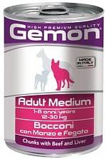 Gemon Консервы Dog Medium Adult Beef/Liver 