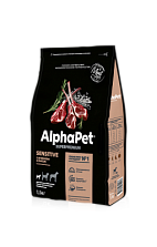 AlphaPet для взрослых собак мелких пород с чувствительным пищеварением (ягненок/рис)