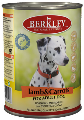 Berkley Консервы для собак Ягненок с морковью