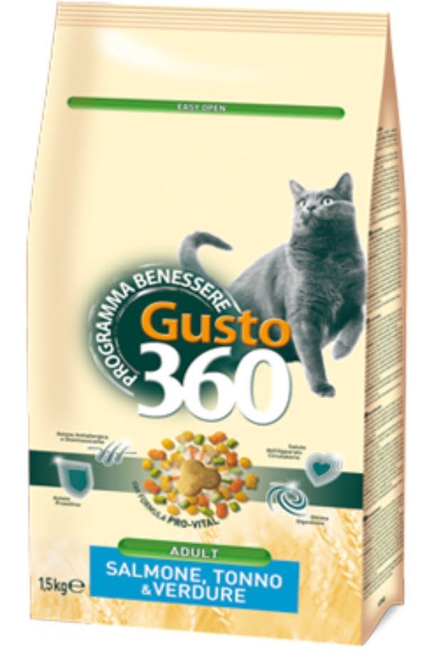 Gusto 360 Корм для кошек (лосось/тунец/овощи)