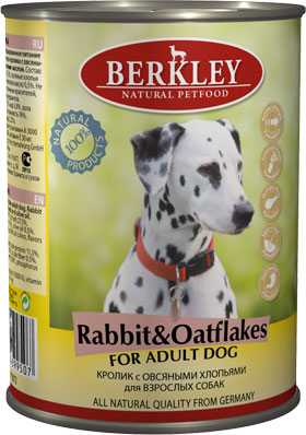 Berkley Консервы для собак Кролик с овсяными хлопьями