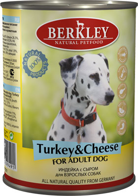 Berkley Консервы для собак Индейка с сыром