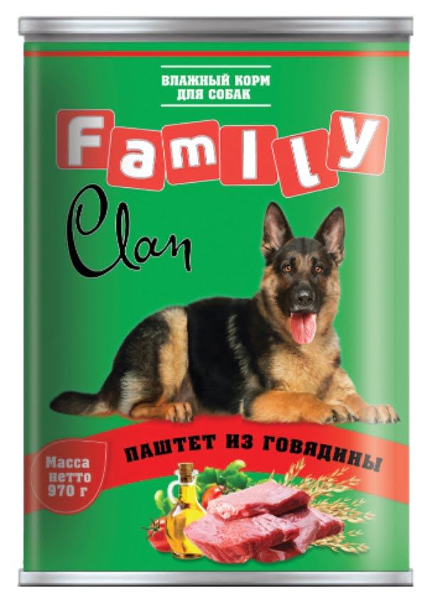 Clan Family Паштет из говядины для собак