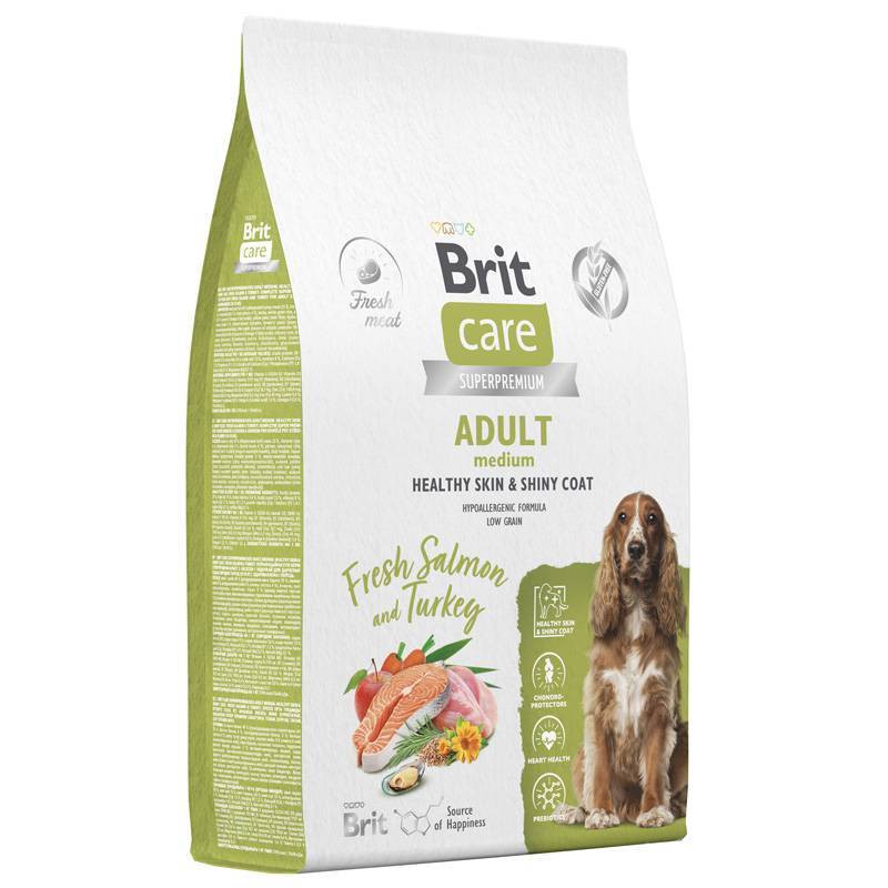 Brit Dog Adult M Healthy Skin&Shiny Coat