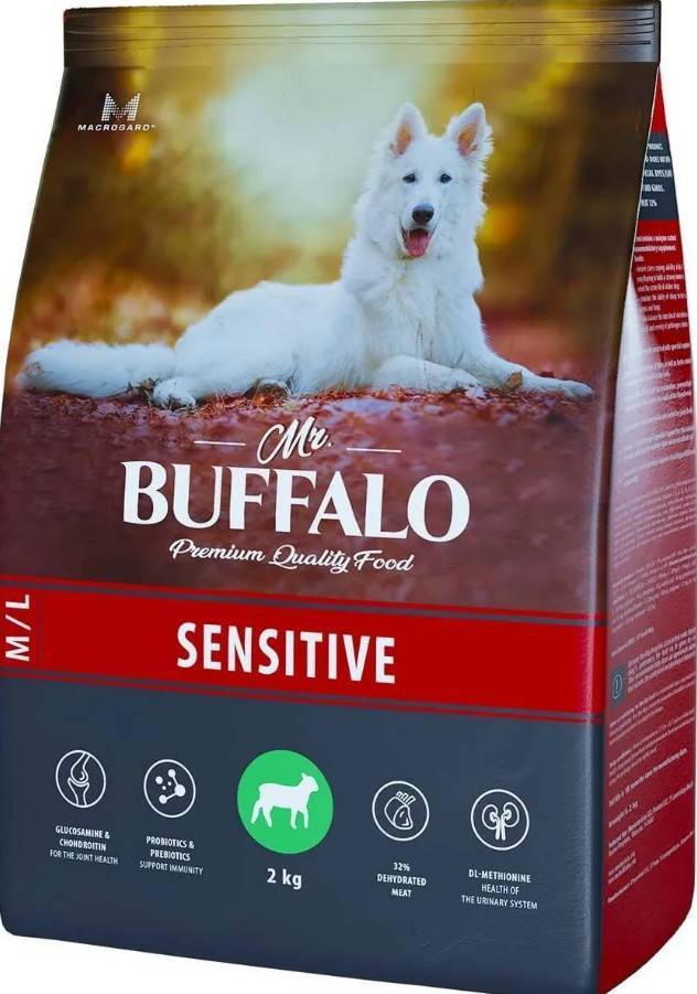 Mr.Buffalo Adult Sensitive Сухой корм для собак с чувствительным пищеварением (ягненок)