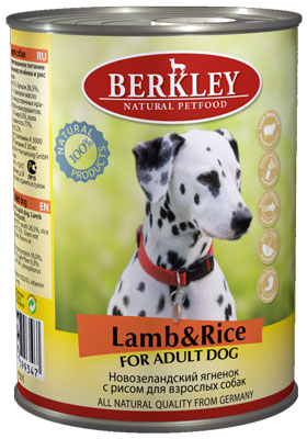 Berkley Консервы для собак Ягненок с рисом
