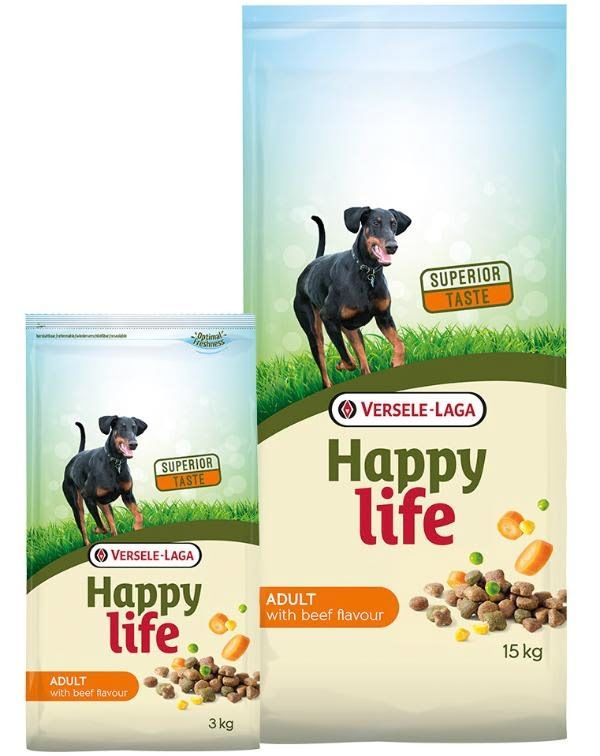 Happy Life Сухой корм для взрослых собак (Говядина)